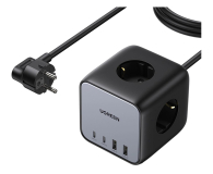 Listwa zasilająca UGREEN Kostka listwa zasilająca 65W USB/USB C + 3x gniazdo AC CD268 6941876221264